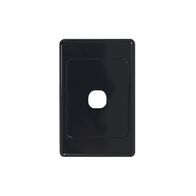 Cougar - Switch Plate Vertical 1 Gang (Less Mech)  Black x10 - COSWPV1GBK