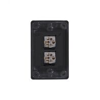 Cougar - Switch Vertical 2 Gang 10AX/16A 250V~  Black x10 - COSWV2GBK