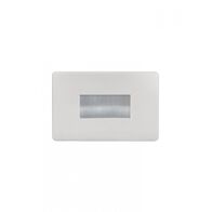 Flat Cat - Brush Cable Management Flush Plate  Matt White x10 - FLBRUSHMW