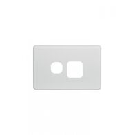 Flat Cat - Power Point Switched 1 Gang 10A 250V~  Replacement White Cover x10 - FLPP1GCO