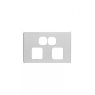 Flat Cat - Power Point Switched 2 Gang 10A 250V~  Replacement White Cover x10 - FLPP2GCO
