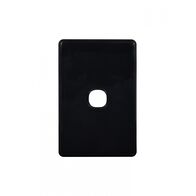 Flat Cat - Switch Plate Vertical 1 Gang (Less Mech)  Black x10 - FLSWPV1GBK