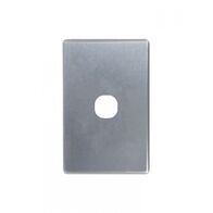 Flat Cat -u00a0Switch Vertical 1 Gang 10AX/16A 250V~  Brushed Aluminium Cover x10 - FLSWPV1GCBA