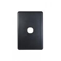 Flat Cat - Switch Plate Vertical 1 Gang (Less Mech)  Matt Black x10 - FLSWPV1GMBK