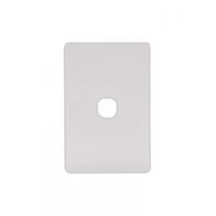 Flat Cat - Switch Plate Vertical 1 Gang (Less Mech)  Matt White x10 - FLSWPV1GMW