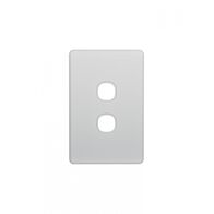 Flat Cat - Switch Vertical 2 Gang 10AX/16A 250V~  White x10 - FLSWV2G