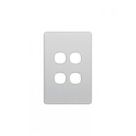 Flat Cat -u00a0Switch Horizontal 4 Gangu00a010AX/16A 250V~  White x10 - FLSW4G