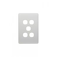 Flat Cat - Switch Vertical 5 Gang 10AX/16A 250V~  White x5 - FLSWV5G