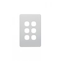 Flat Cat -u00a0Switch Vertical 6 Gang 10AX/16A 250V~  Replacement White Cover x5 - FLSWPV6GCO