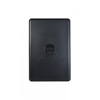 Flat Cat -u00a0Switch Vertical 1 Gang 10AX/16A 250V~  Matt Black x10 - FLSWV1GMBK