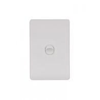 Flat Cat -u00a0Switch Vertical 1 Gang 10AX/16A 250V~  Matt White x10 - FLSWV1GMW