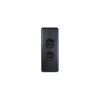 Flat Cat -u00a0Switch Vertical Architrave 2 Gang 10AX 16A 250V  White x10 - FLSWVA2G