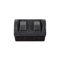 Hippo -u00a0Double Outdoor PowerPoint IP54 15A 250V~ Double Pole  Black x1 - HPPP152GDBK