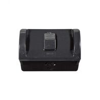 Hippo -u00a0Power Point Weatherproof Single For Outdoor Use IP54 10A 250V With Large Back Box  Black x1 - HPPP1GLBK