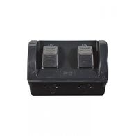 Hippo - Double Outdoor Weatherproof Power Point IP54 10A 250V  Black x1 - HPPP2GBK