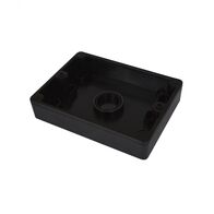 Double Outdoor Weatherproof Power Point Base Only Shallow  Grey x5 - HPPP2GBS