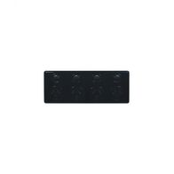 Leopard - Power Point Switched 4 Gang Double Pole 10A 250V Fits Standard 84mm Mounting Centres  Black x1 - LEBIG4BK