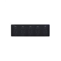 Leopard -u00a0Power Point Switched 5u00a0Gang Double Pole 10A 250V Fits Standard 84mm Mounting Centres  White x1 - LEBIG5