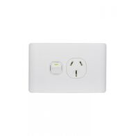 Leopard - Power Point Switched 1 Gang, 15A 250V~  x10 - LEPP151G