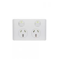 Leopard - Power Point Switched 2 Gang, 15A 250V~  x10 - LEPP152G