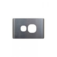 Leopard - Power Point Switched 1 Gang, 10A 250V~  Brushed Aluminium x10 - LEPP1GCBA