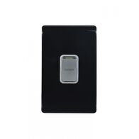 Leopard - Switch Oven 45A 250V~ Double Pole  Black/Silver x5 - LESWDPOV45BKSV