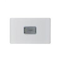 Leopard - Switch Oven 45A 250V~ Double Pole, Horizontal  White/Silver x5 - LESWDPOV45WSVH