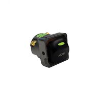 Switch Mechanism 32A 250V~ Cat's Eye (Labelled Hob)  Matt Black x5 - MESW32CHOBMBK