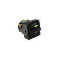Meerket -u00a0Switch Mechanism 32A 250V~ Cat's Eye (Labelled Oven)  Black x5 - MESW32COVENBK