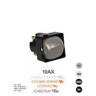 Meerkat -u00a0Double Pole Switch Mechanism 10AX 250V~ Cat's Eye  Silver x5 - MESWCDPSV