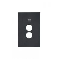 Powermesh -u00a0Multi Purpose Switch 2 Button Maxu00a05AX total, 220-240V 50Hz, 2 or 3 wire auto-sensing (Formerlyu00a0PMPUSWMPV2G)  Clouded Leopard Matt Black Cover - PMMPS2CLCMBK