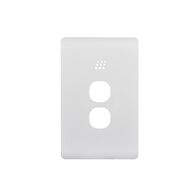 Powermesh -u00a0Multi Purpose Switch 2 Button Maxu00a05AX total, 220-240V 50Hz, 2 or 3 wire auto-sensing (Formerlyu00a0PMPUSWMPV2G)  Leopard White Cover - PMMPS2LEC