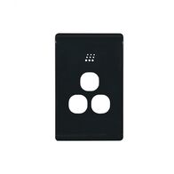 Powermesh -u00a0Multi Purpose Switch 3 Button Horizontalu00a0Maxu00a05AX total, 220-240V 50Hz, 2 or 3 wire auto-sensing (Formerlyu00a0PMPUSWMPV3G)  Leopard Black Cover x1 - PMMPS3LECBK