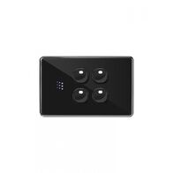 Powermesh -u00a0Multi Purpose Switch 1 Button Horizontal Maxu00a05AX total, 220-240V 50Hz, 2 or 3 wire auto-sensing (Formerlyu00a0PMPUSWMP4G)  Black x1 - PMMPS4HBK