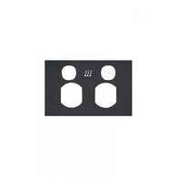 Powermesh - Double Power Point, Switched 2 Gang, 10A 250Vu00a0(formerlyu00a0PMPUPP2GS)  Clouded Leopard Matt Black Cover x1 - PMPPCLCMBK