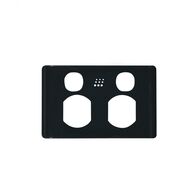 Powermesh - Double Power Point, Switched 2 Gang, 10A 250Vu00a0(formerlyu00a0PMPUPP2GS)  Black x1 - PMPPBK