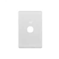 Powermesh - Switch/Dimmer, Vertical/Horizontal, 1 Gang, 10AX 240V, Powermesh Enabled  Leopard White Cover x1 - PMPUSWV1GLEC