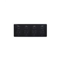 Puma -u00a0Power Point Switched 4 Gang 10A 250V Flush Mount with Custom Mounting Bracket  Black x3 - PUPP4GBK