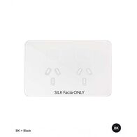 Senoa -u00a0Power Point Switched 2 Gang 10A 250V~  Silk Facia Upgrade - White x1 - SENGSFP