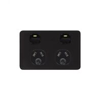 Senoa Simple -u00a0Power Point Switched 2 Gang 10A 250V~  White x5 - SENPP2G