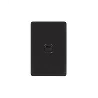 Senoa Simple -u00a0Switch Glass Front Vertical 1 Gang 16AX/20A 250V  Black x10 - SENSWV1GBK