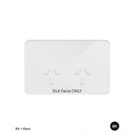 Senoa Accessibility Double Power Point 10A 250V  Silk Facia Upgrade - White x1 - SNASGSFP