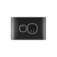 Snow Leopard - Power Point Switched 1 Gang 10A 250V~, White Cover, White Grid  Black/Black x10 - SNPP1GBB