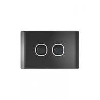 Snow Leopard - Switch Horizontalu00a02 Gang 16AX/20A 250V~, White Cover, White Grid  Black/Black x10 - SNSW2GBB