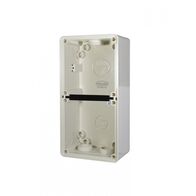 Buffalo - Enclosure Back Box 2 Gang with 32mm & 2 x 25mm Entries  x1 - BUBB2G