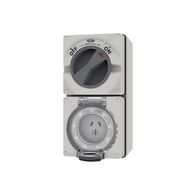Buffalo -u00a0Combination Switched Socket IP66 15A 250V~ 3 Flat Pin  x1 - BUC315