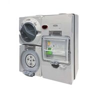 Buffalo -u00a0Combination Switched Socket IP66 10A 500V ac 5 Pin With RCD 30mA Protection On BUBB4G with Neon Indicator  x1 - BUC510RC30N