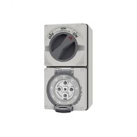 Buffalo - Combination Switched Socket IP66 50A 500V~ 5 Pin  x1 - BUC550
