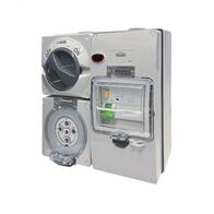 Buffalo -u00a0Combination Switched Socket IP66 50A 500V ac 5 Pin With RCD 30mA Protection On BUBB4G with Neon Indicator  x1 - BUC550RC30N