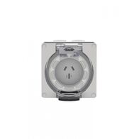 Buffalo -u00a0Socket IP66 15A 250V~ 3 Flat Pin, Less Enclosure  x1 - BUSO315LE